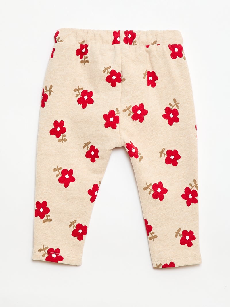 Pantalon jogging à motif Beige - Kiabi