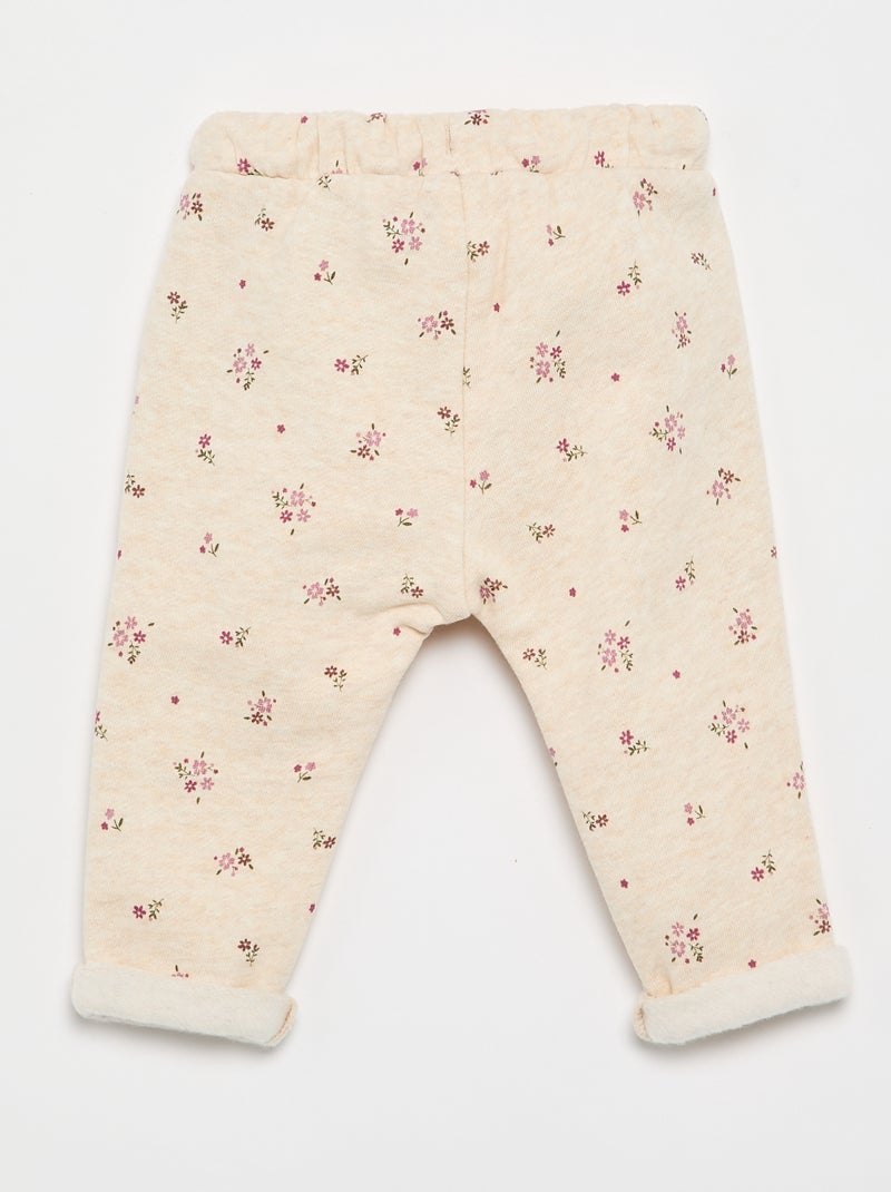 Pantalon jogging à motif Beige - Kiabi