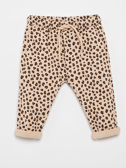 Pantalon jogging à motif - Kiabi