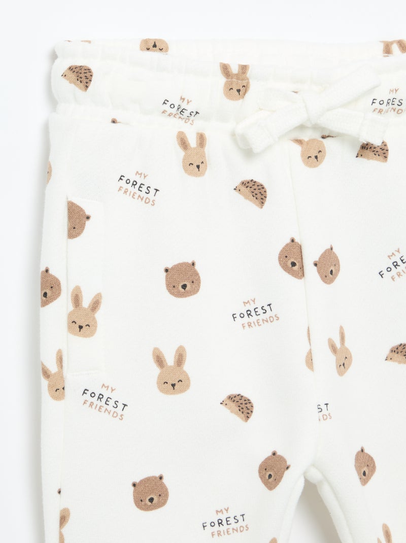 Pantalon jogging à motif Beige - Kiabi