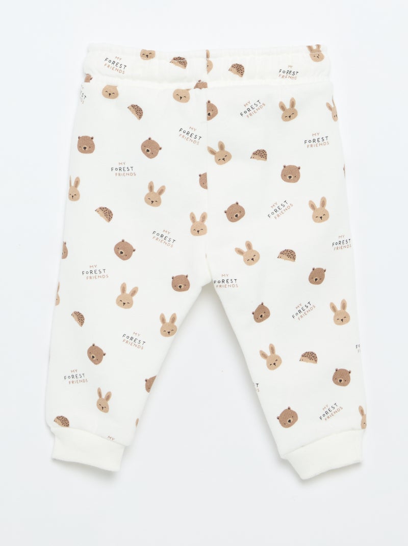 Pantalon jogging à motif Beige - Kiabi