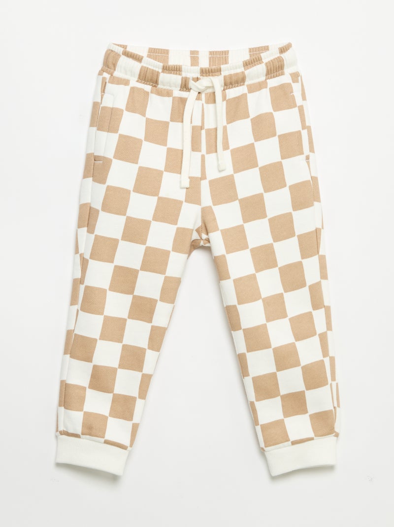 Pantalon jogging à motif Beige - Kiabi