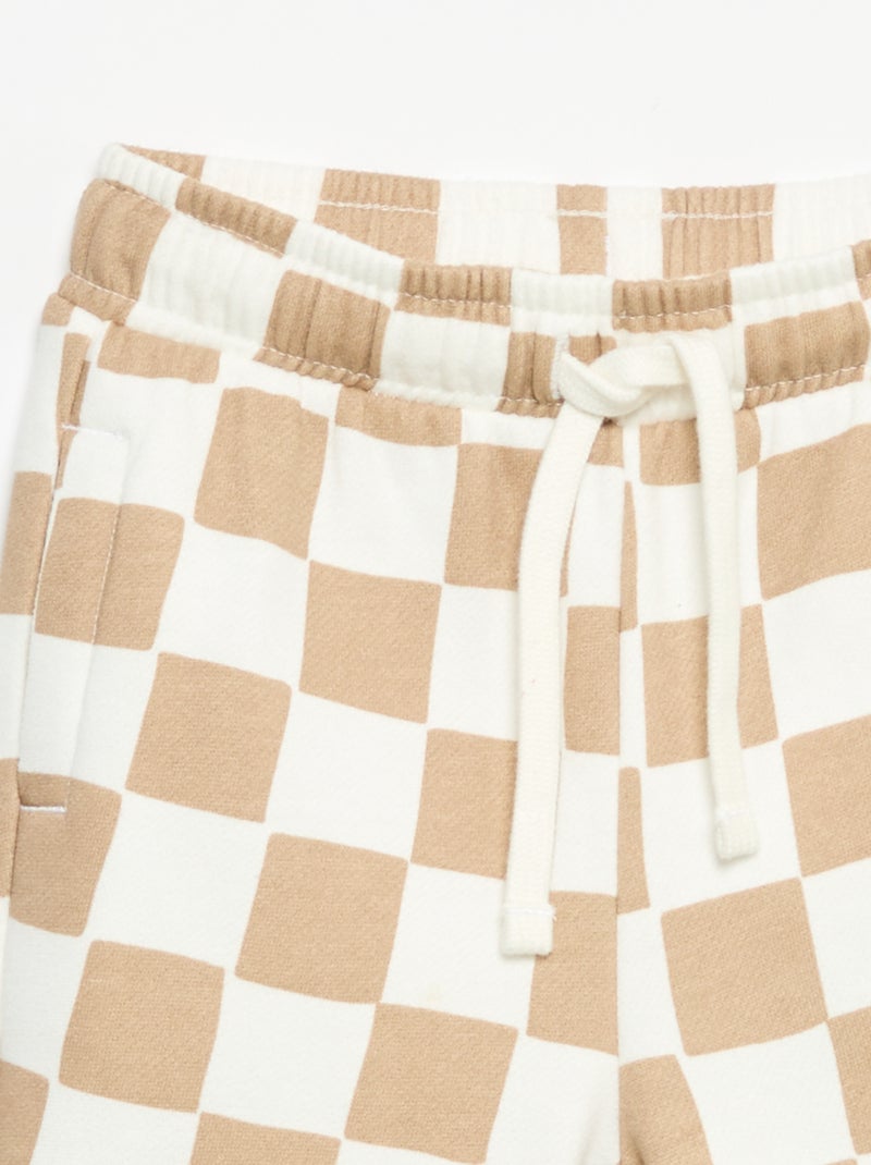 Pantalon jogging à motif Beige - Kiabi