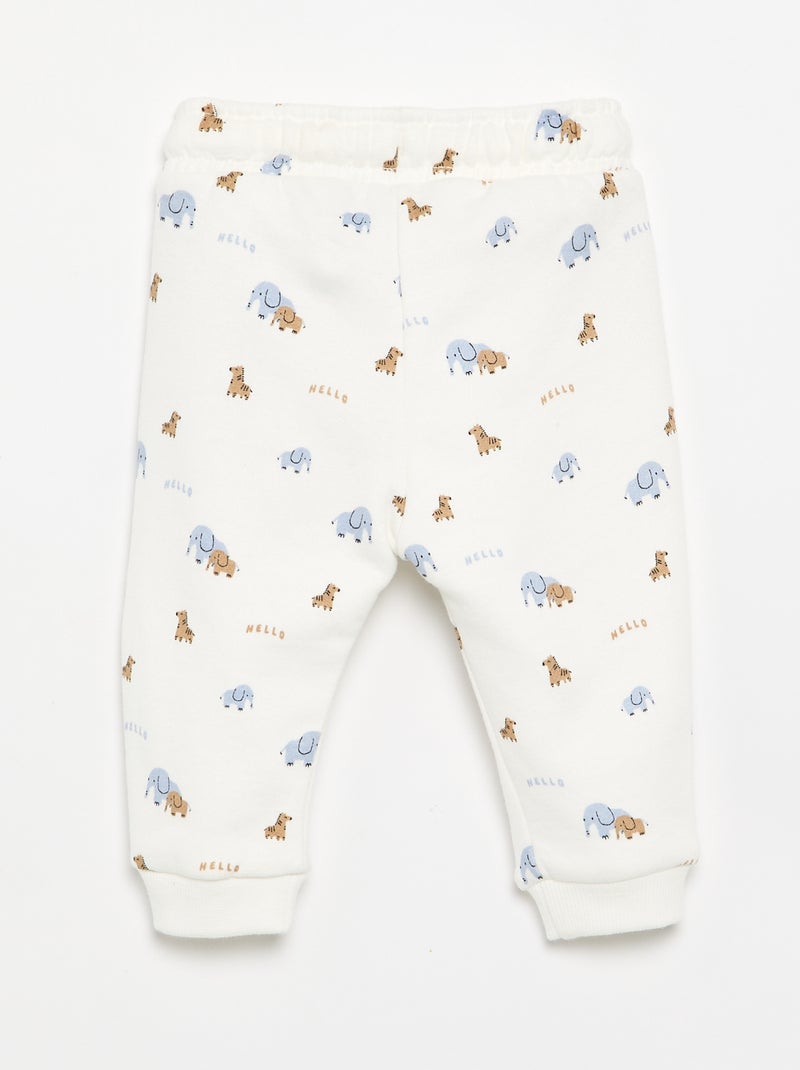 Pantalon jogging à motif Beige - Kiabi