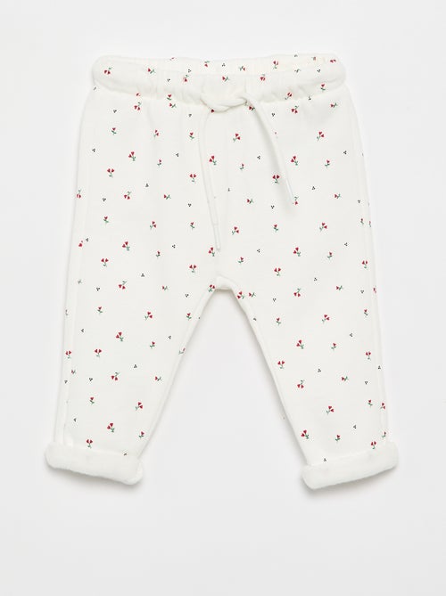Pantalon jogging à motif - Kiabi