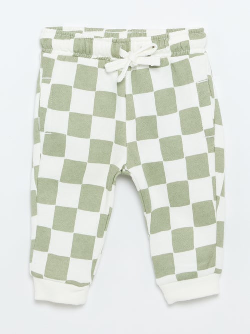 Pantalon jogging à motif - Kiabi