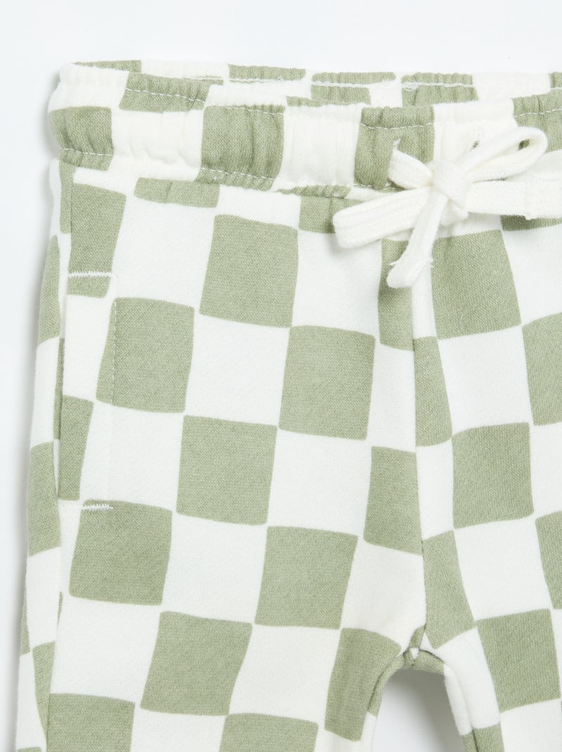 Pantalon jogging à motif Vert - Kiabi