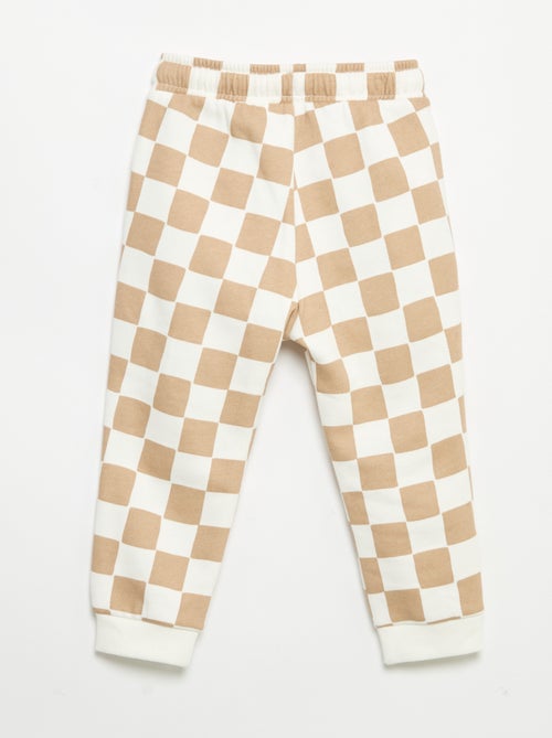Pantalon jogging à motif - Kiabi