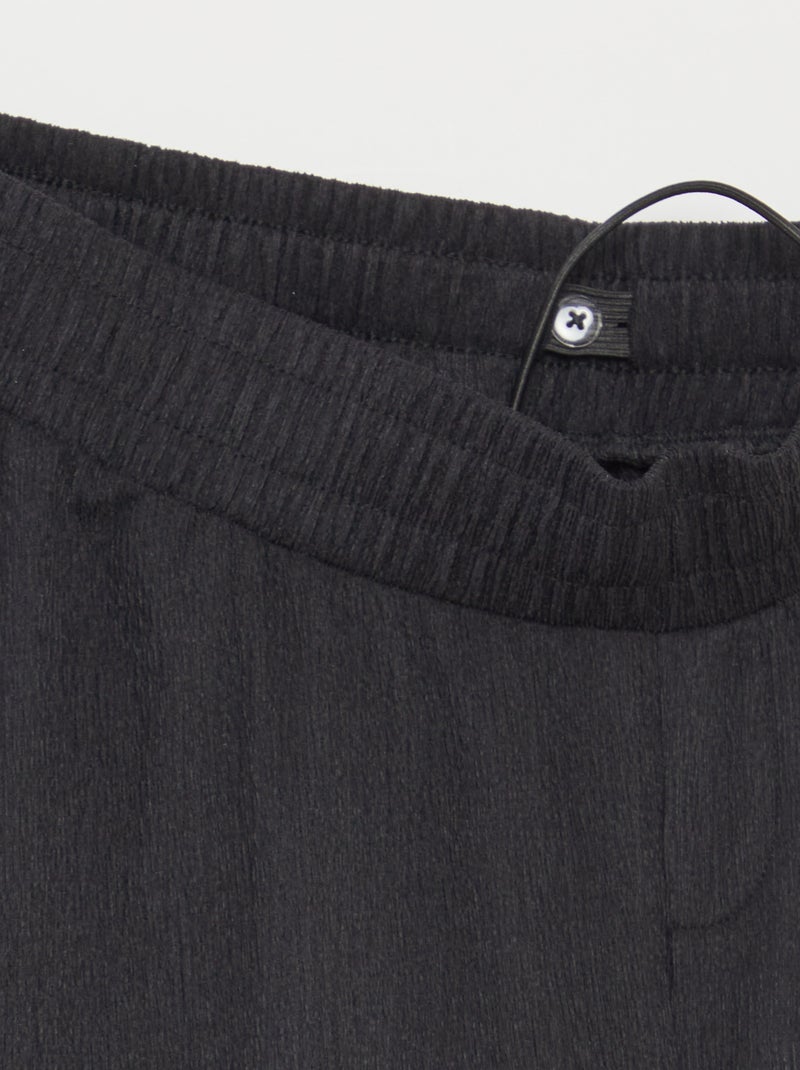 Pantalon jogging adaptatif femme en maille légère Noir - Kiabi