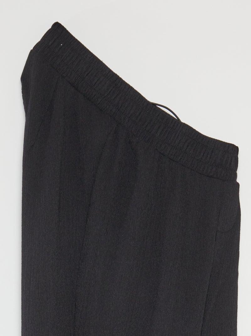 Pantalon jogging adaptatif femme en maille légère Noir - Kiabi