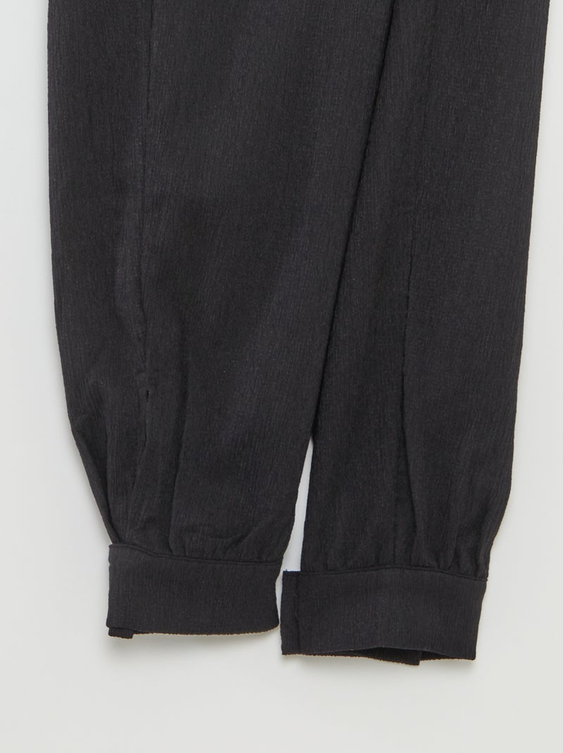 Pantalon jogging adaptatif femme en maille légère Noir - Kiabi