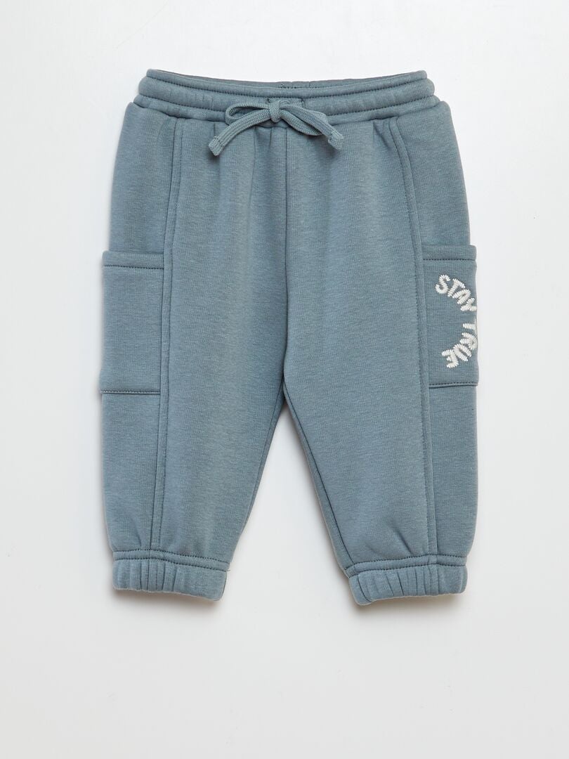 Pantalon jogging avec 2 poches plaquées Bleu - Kiabi