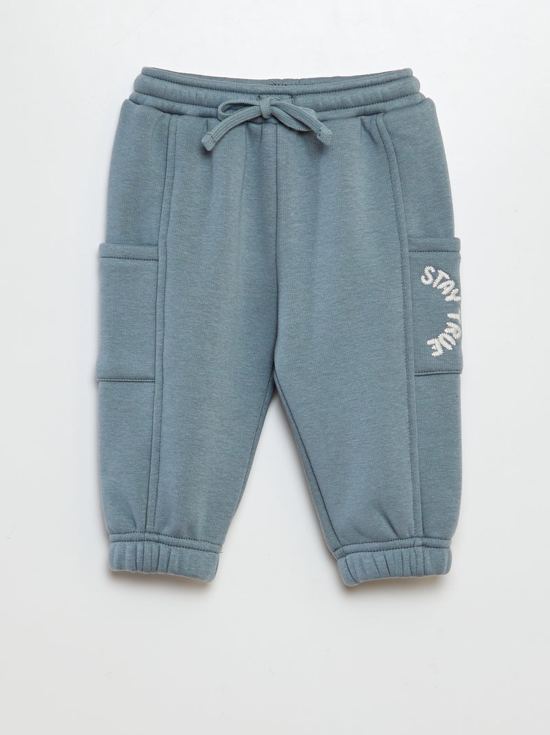 Pantalon jogging avec 2 poches plaquées Bleu - Kiabi