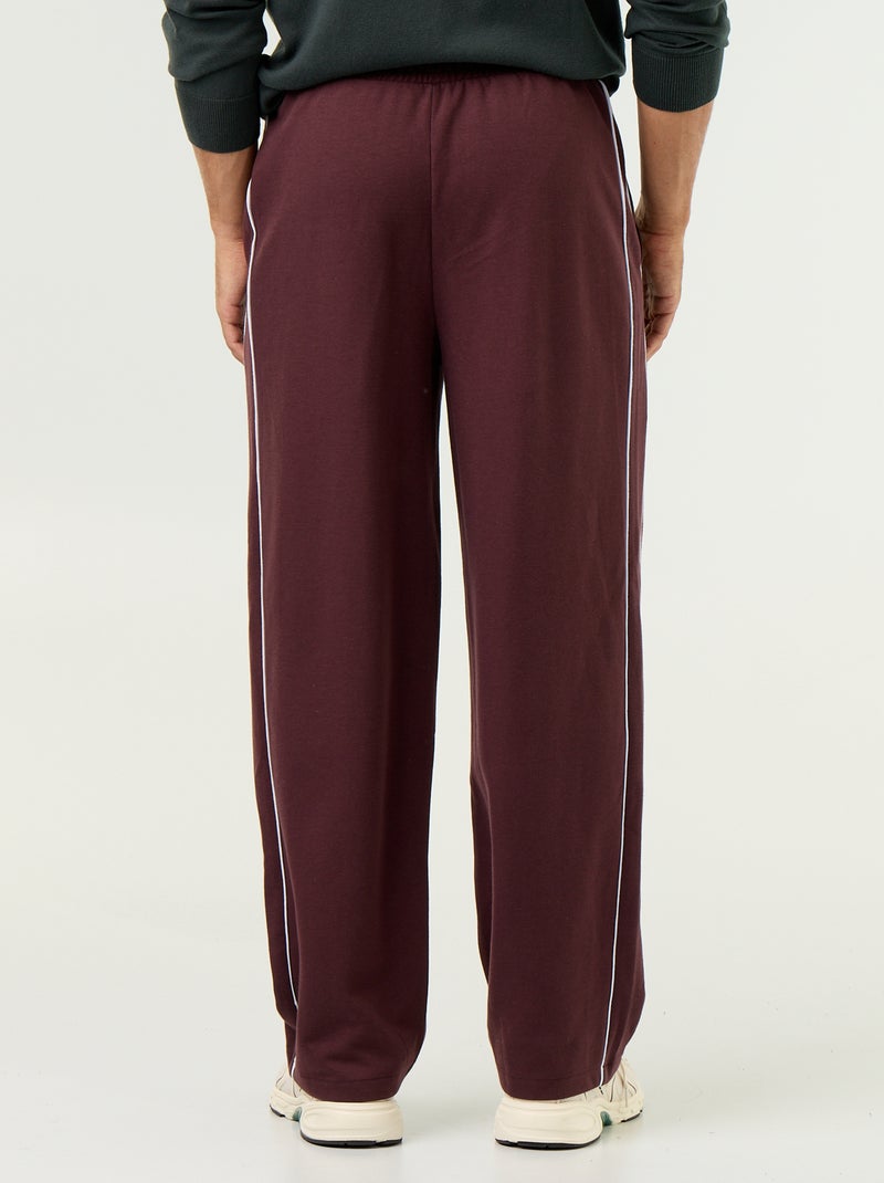 Pantalon jogging avec liserés Violet - Kiabi