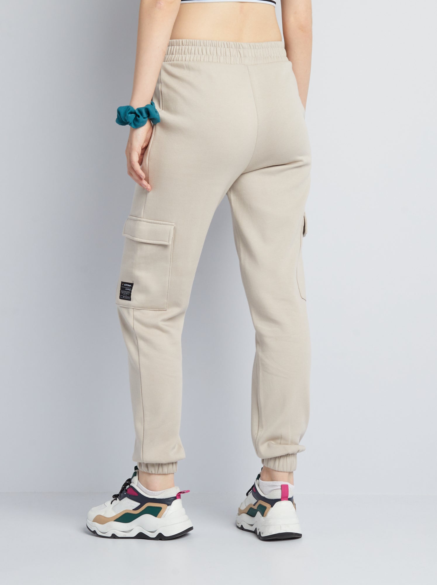 Pantalon De Jogging Avec Poches à Rabat - VERT OMBRE - - 22.00