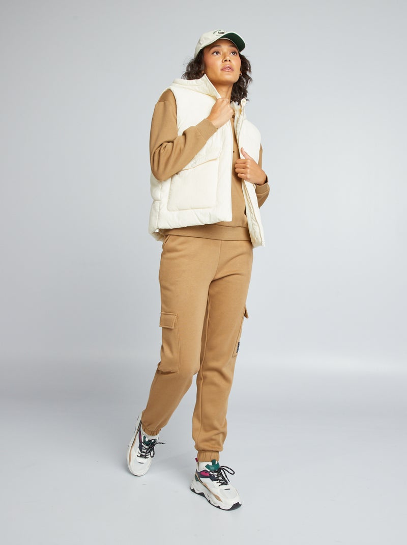 Pantalon jogging avec poches à revers Marron - Kiabi