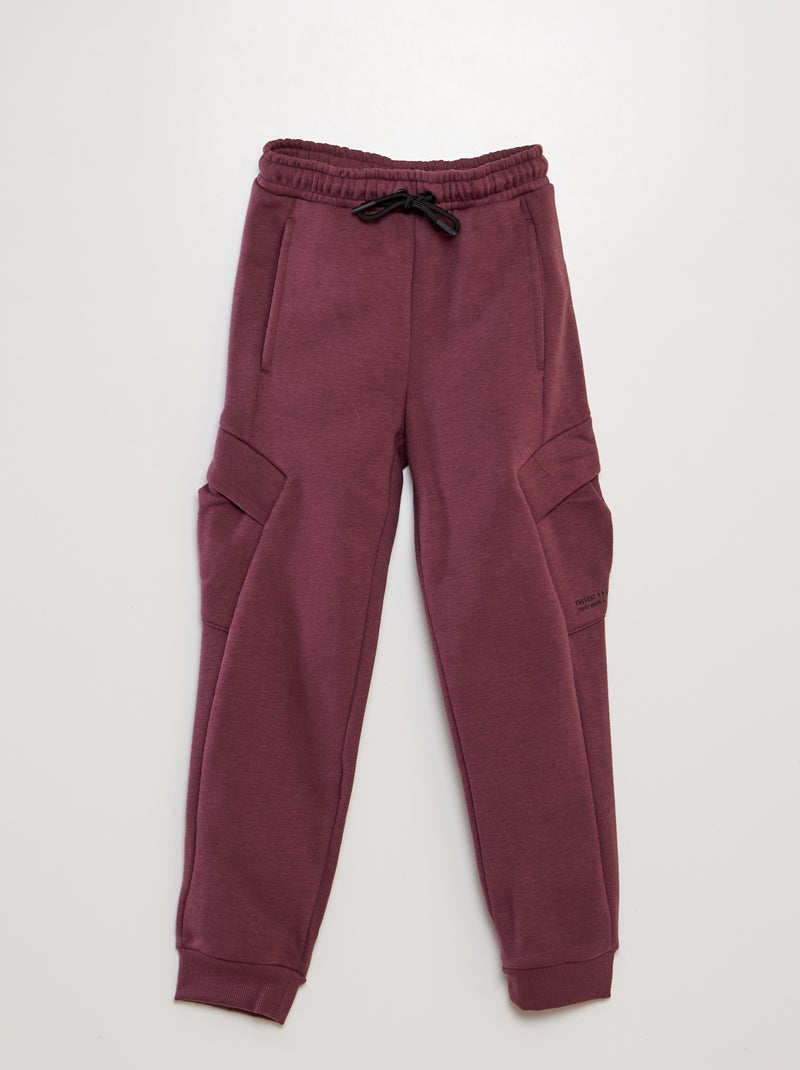 Pantalon jogging avec poches côtés Aubergine - Kiabi