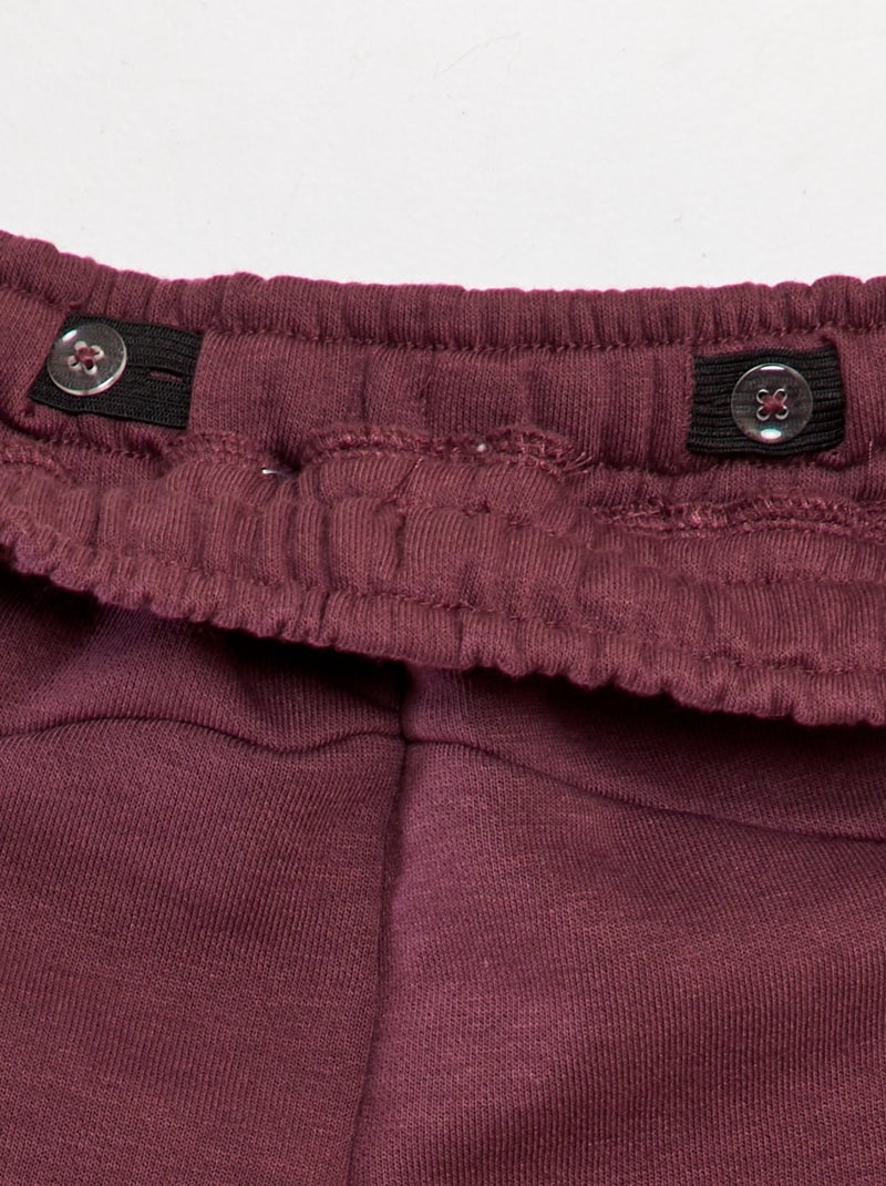 Pantalon jogging avec poches côtés Aubergine - Kiabi