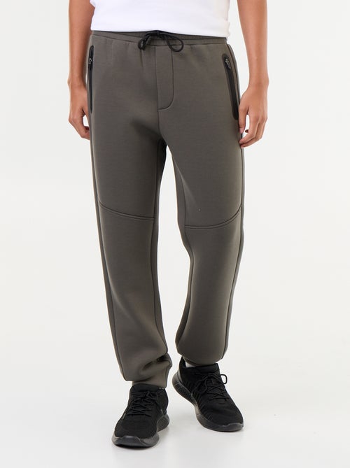 Pantalon jogging avec poches zippées - Kiabi