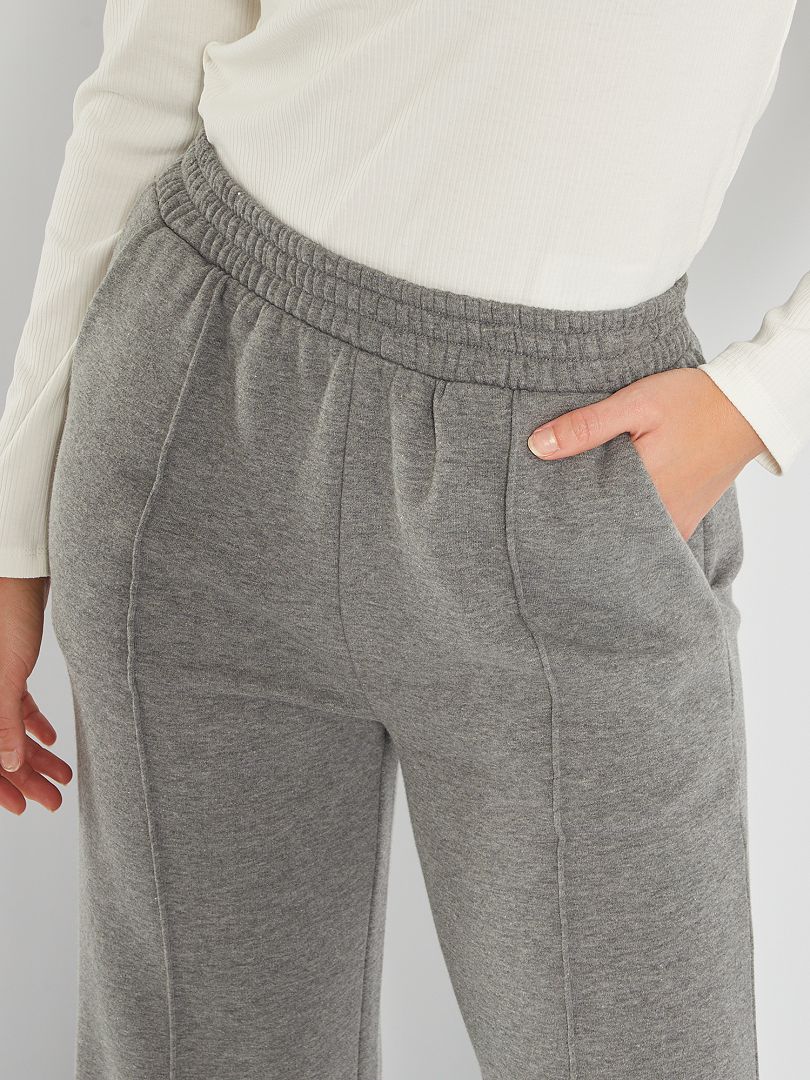 Pantalon jogging coupe large - gris - Kiabi - 15.00€