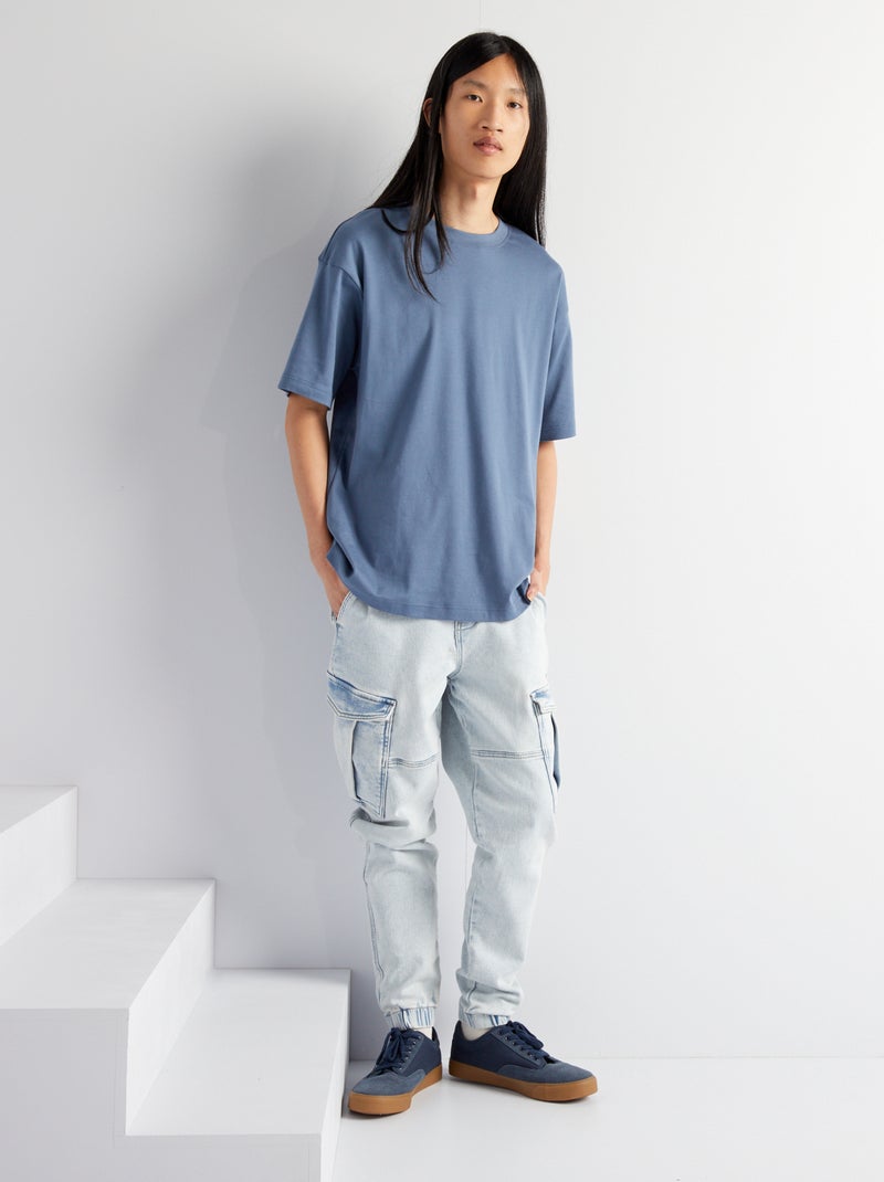 Pantalon jogging effet jean Bleu - Kiabi