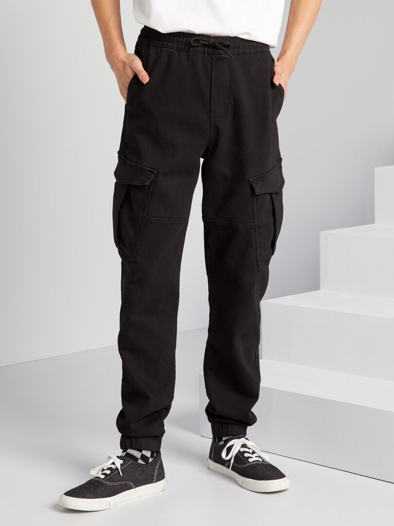 Pantalon Legging Jaune Motifs Noirs - Taille L, Coton/élasthanne, Neuf Sans étiquette