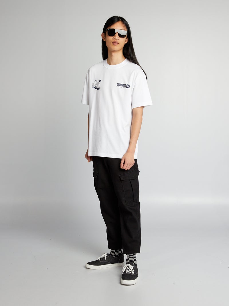 Pantalon jogging effet jean Noir - Kiabi
