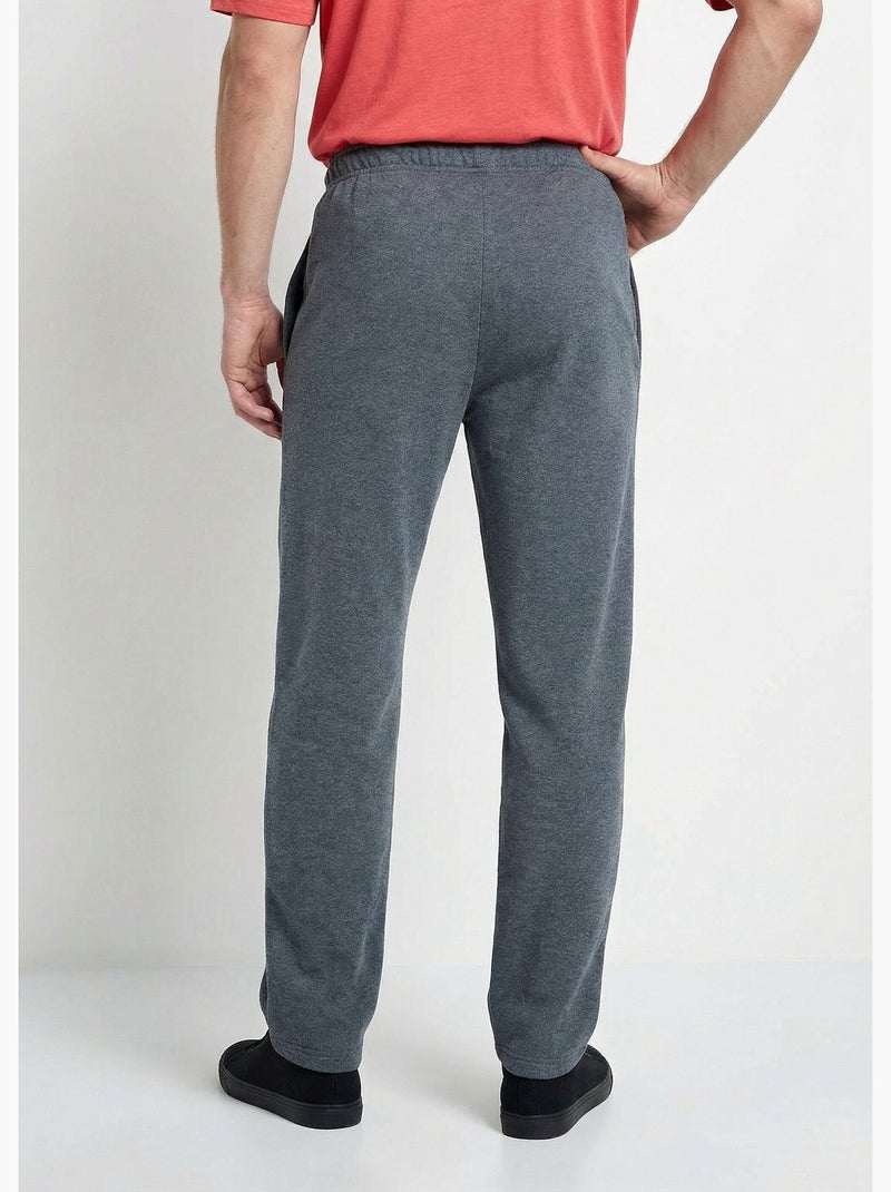 Pantalon jogging élastiqué molleton - Afibel gris anthracite - Kiabi