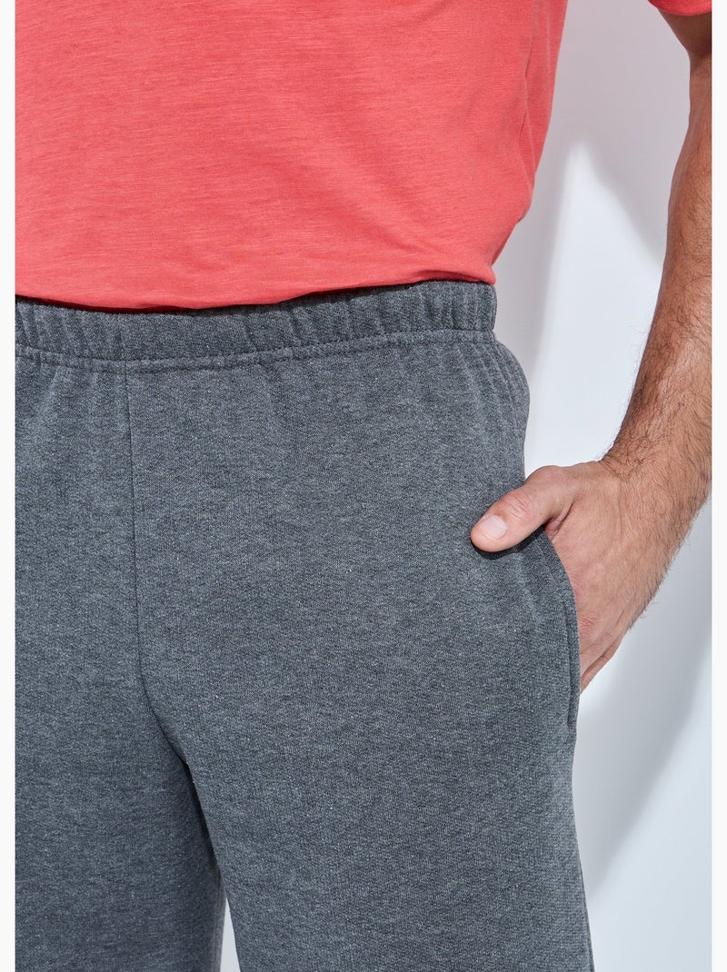 Pantalon jogging élastiqué molleton - Afibel gris anthracite - Kiabi