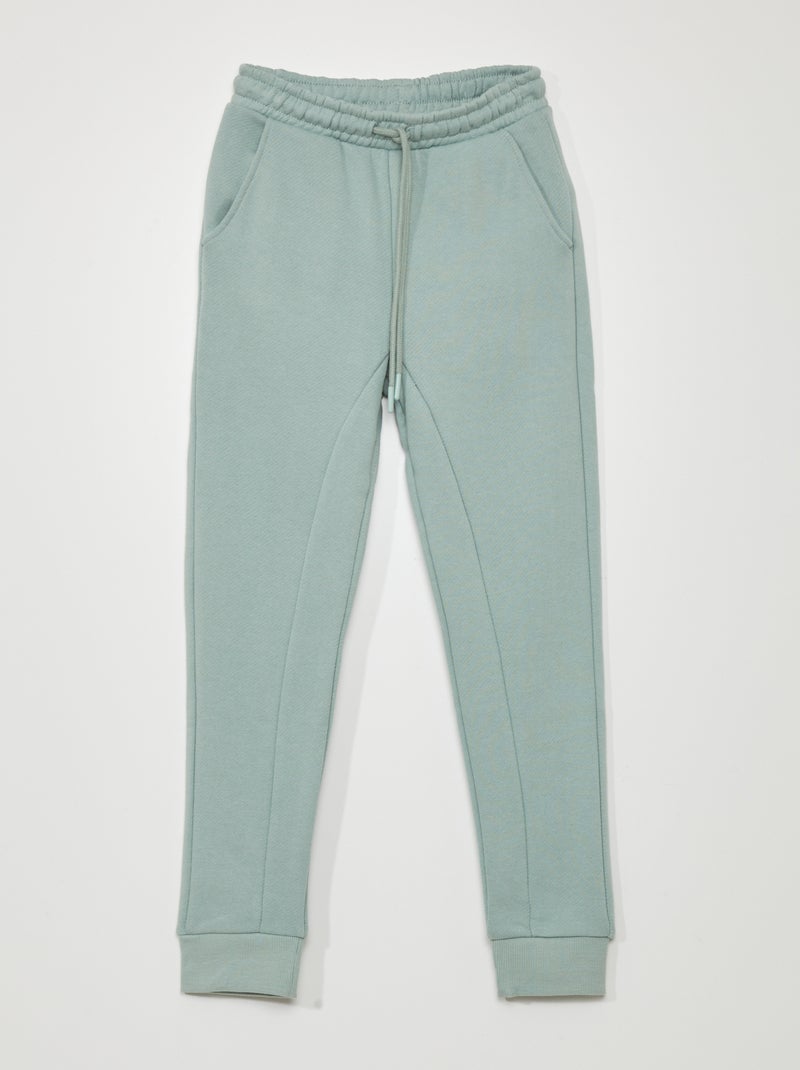 Pantalon jogging en french terry avec coutures Vert jade - Kiabi