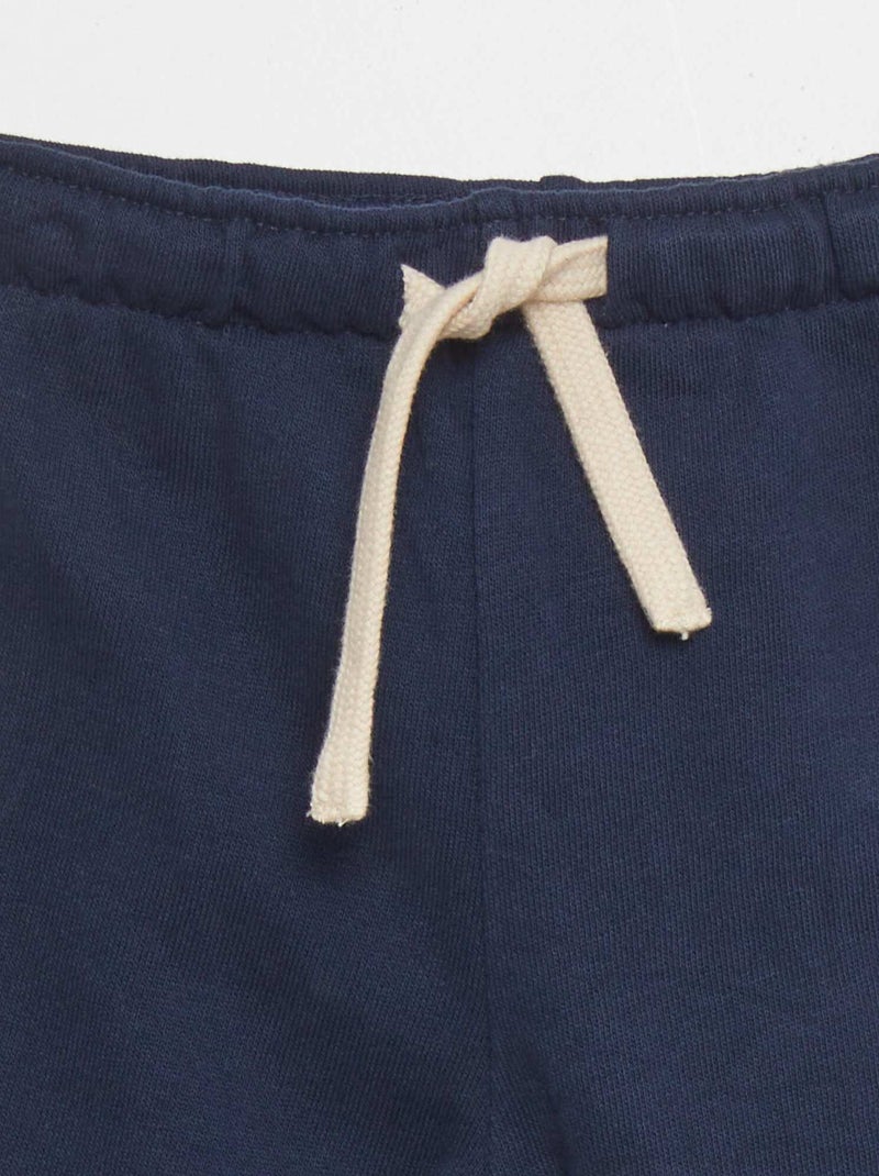 Pantalon jogging en french terry Bleu marine - Kiabi