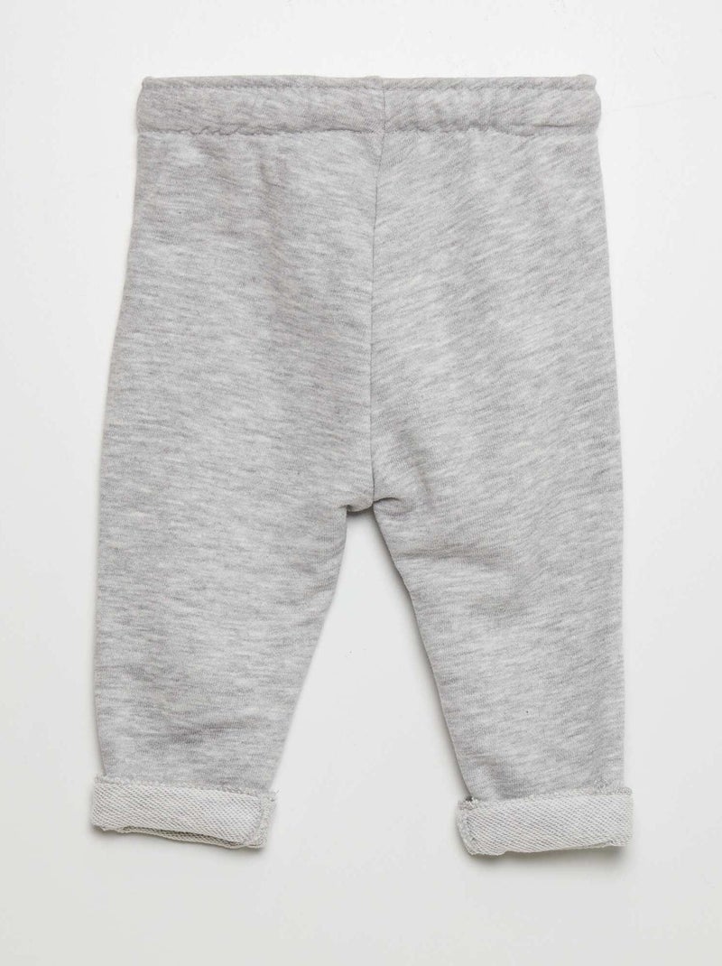 Pantalon jogging en french terry Gris - Kiabi