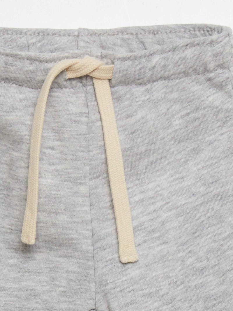 Pantalon jogging en french terry Gris - Kiabi