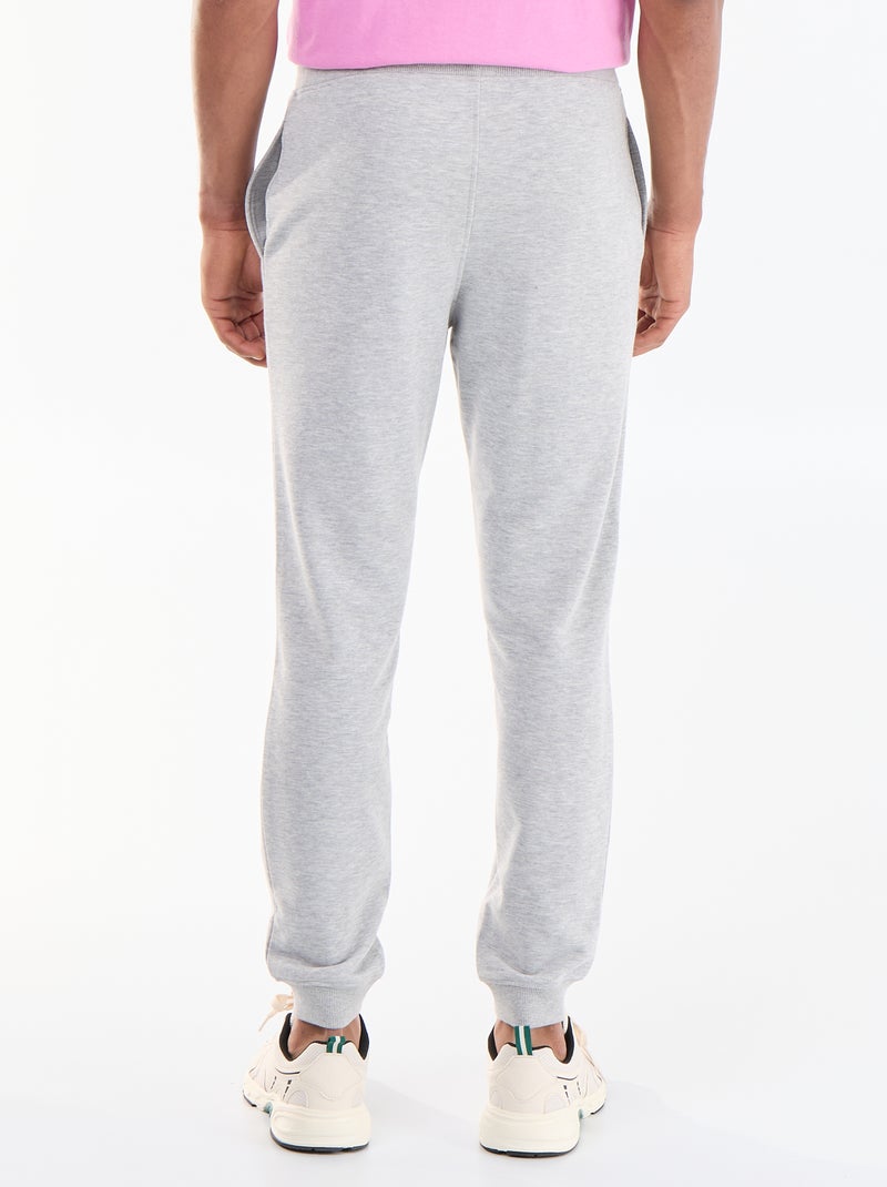 Pantalon jogging en French Terry Gris - Kiabi
