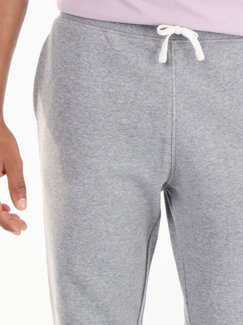 Pantalon jogging en French Terry Gris - Kiabi