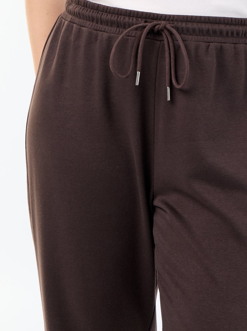 Pantalon jogging en french terry Marron - Kiabi