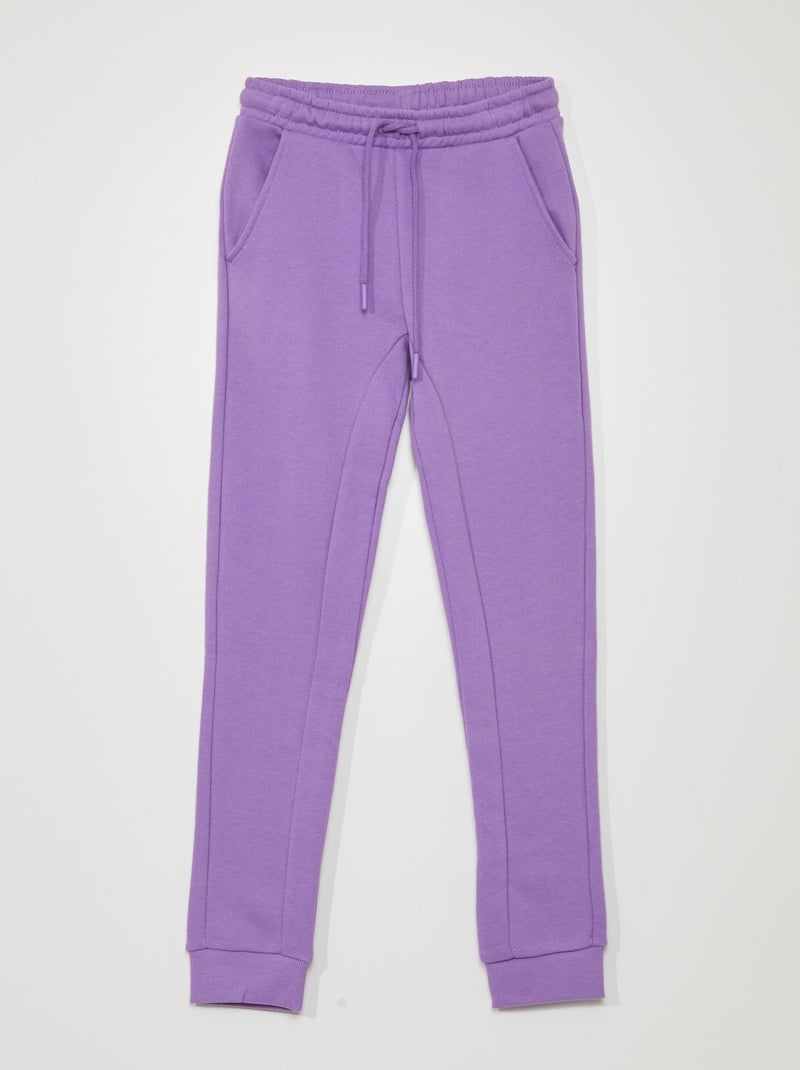 Pantalon jogging en french terry Violet - Kiabi