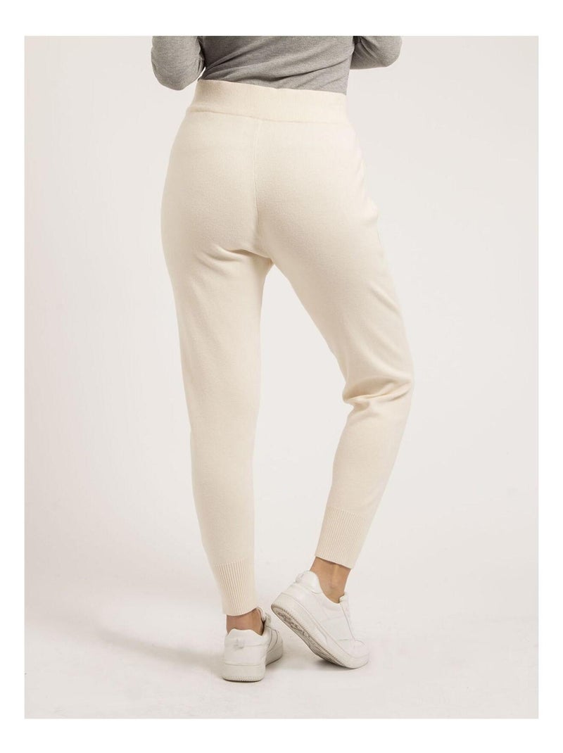 Pantalon jogging en maille ELSA Beige - Kiabi