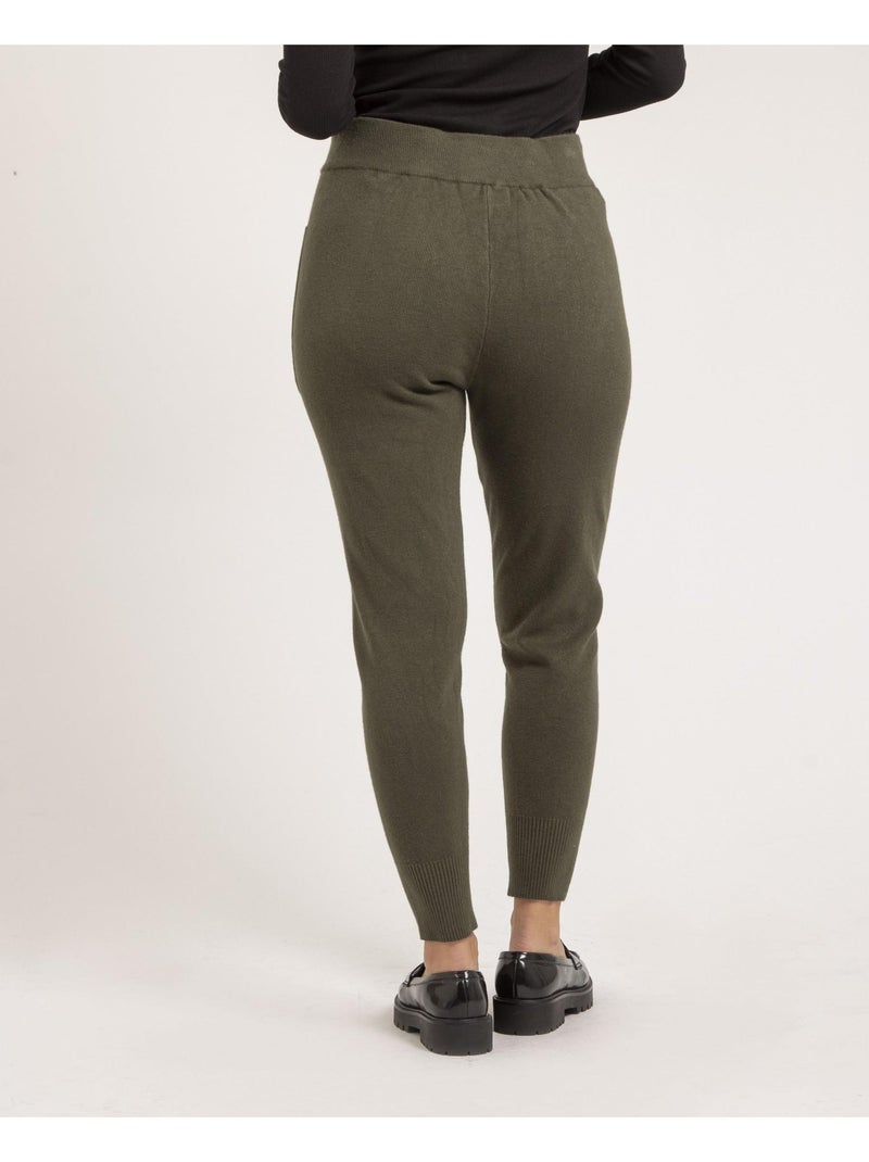 Pantalon jogging en maille ELSA Kaki - Kiabi