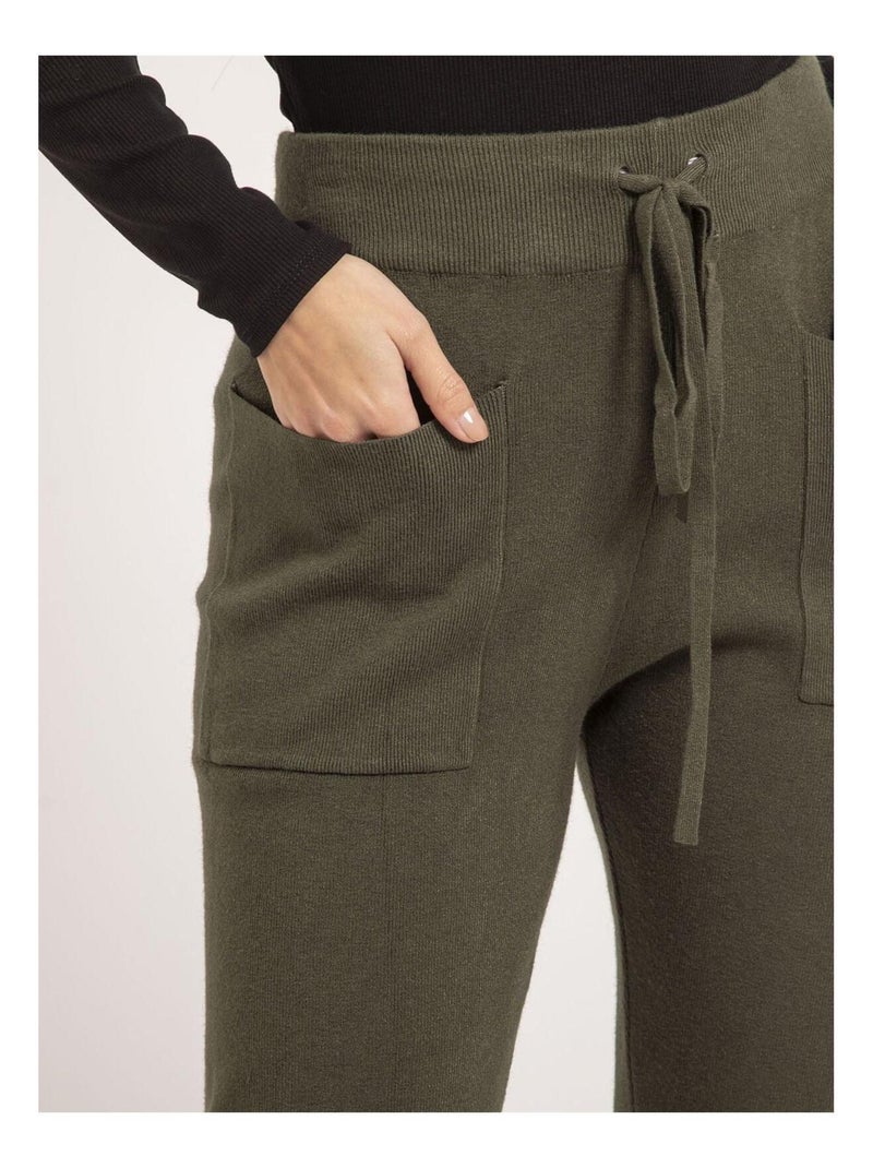 Pantalon jogging en maille ELSA Kaki - Kiabi