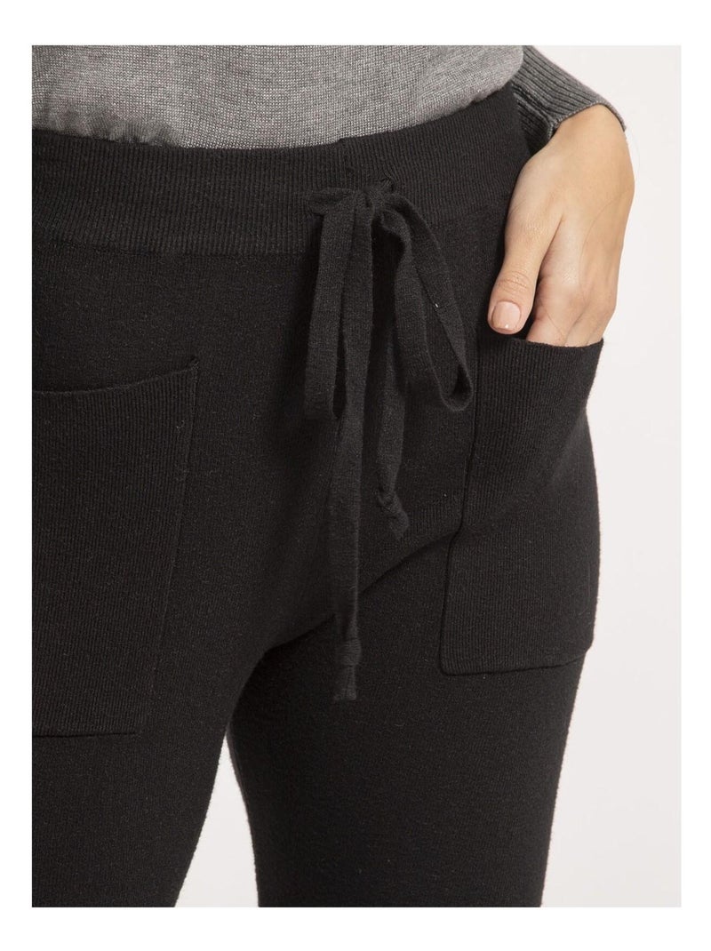 Pantalon jogging en maille ELSA Noir - Kiabi