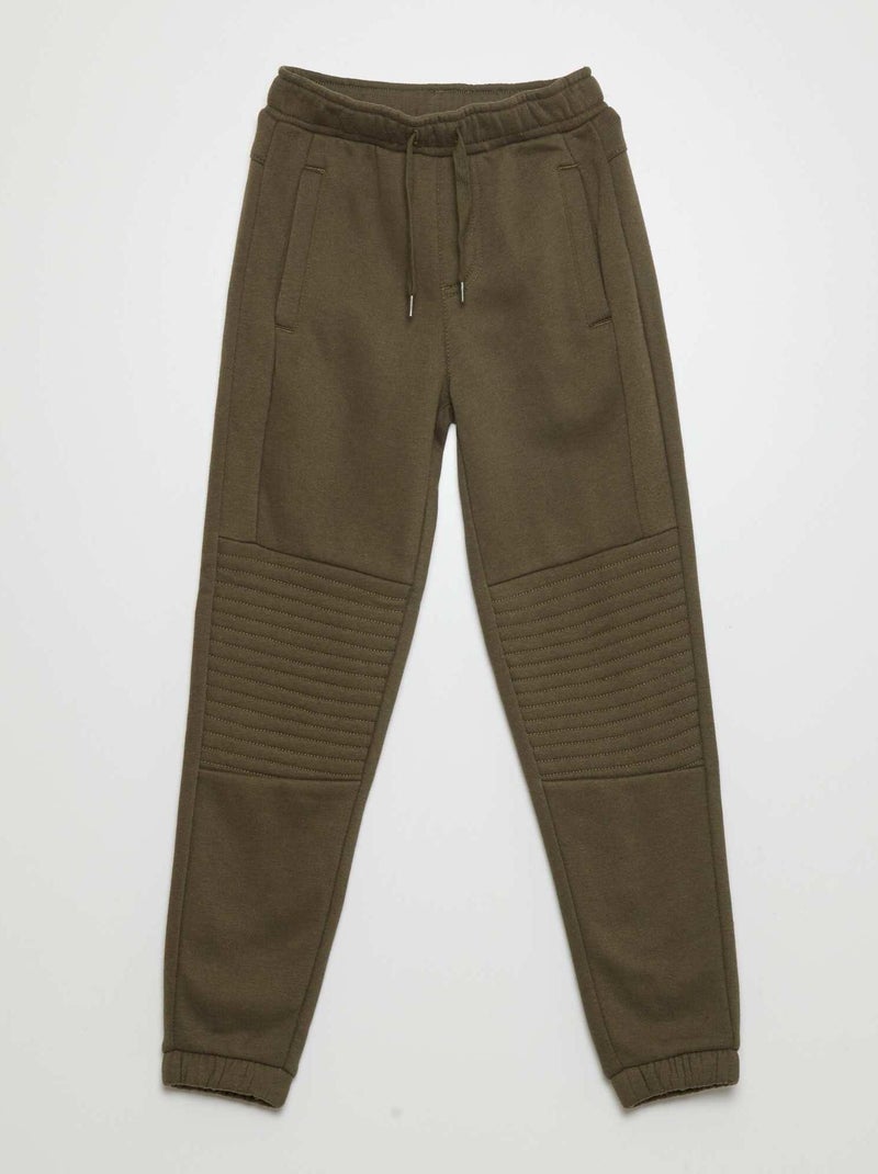 Pantalon jogging en molleton - Coupe + ajustée Kaki - Kiabi