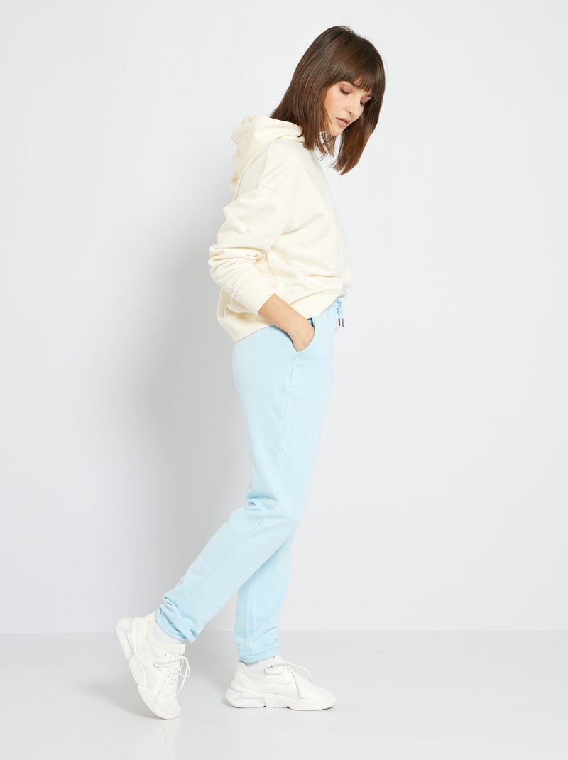 Pantalon jogging en molleton bleu cristal - Kiabi
