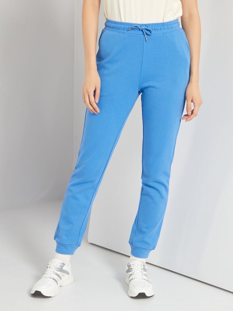 Pantalon jogging en molleton bleu - Kiabi