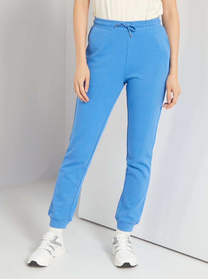 Pantalon jogging en molleton bleu - Kiabi