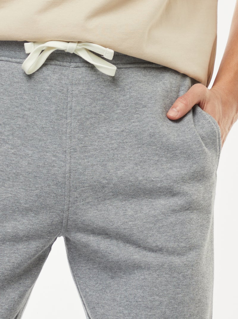 Pantalon jogging en molleton chaud Gris - Kiabi