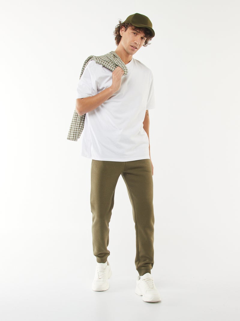 Pantalon jogging en molleton chaud Kaki - Kiabi