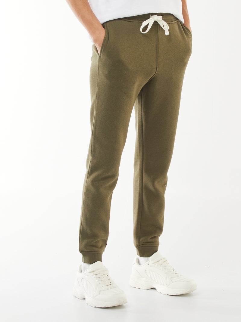 Pantalon jogging en molleton chaud Kaki - Kiabi