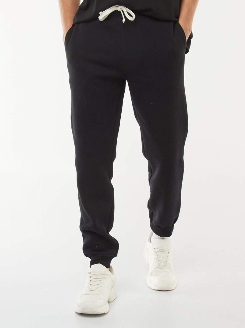 Pantalon jogging en molleton chaud Noir - Kiabi