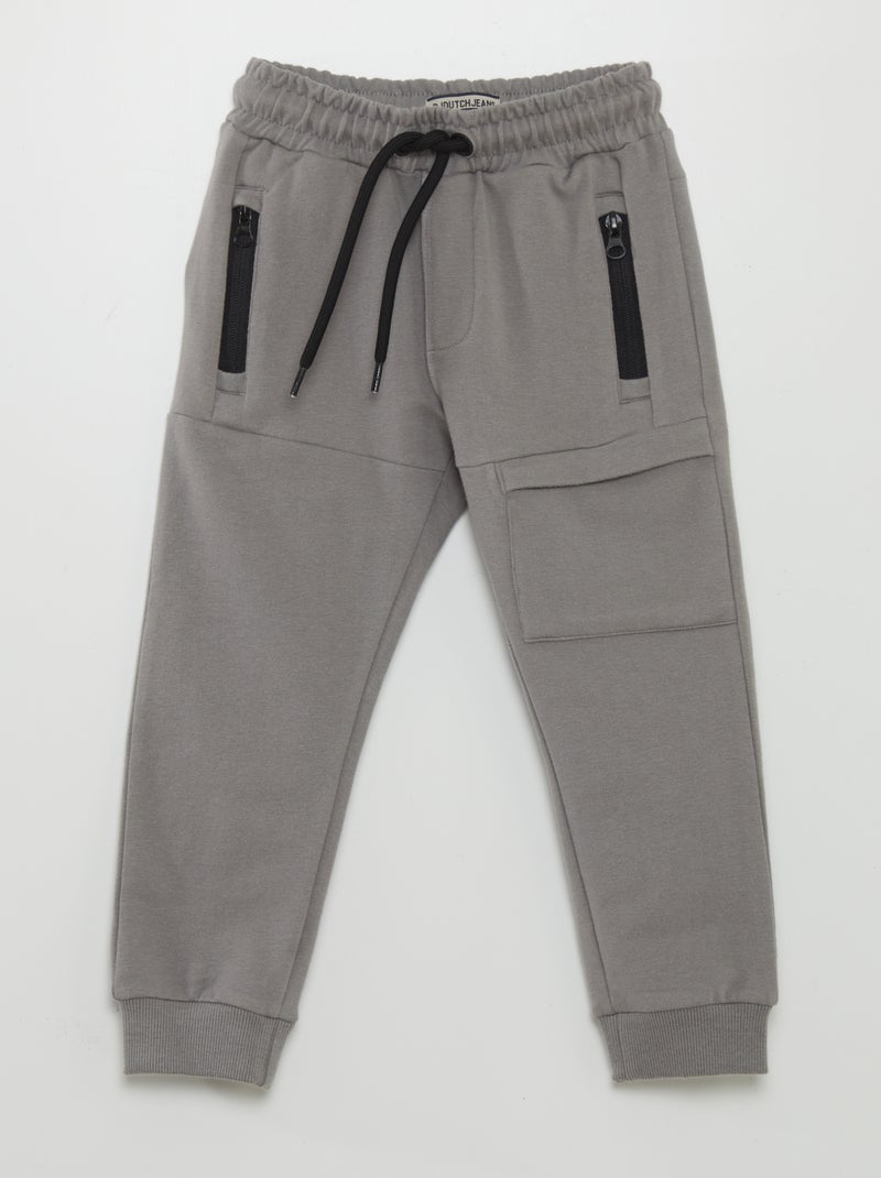 Pantalon jogging en molleton Gris - Kiabi